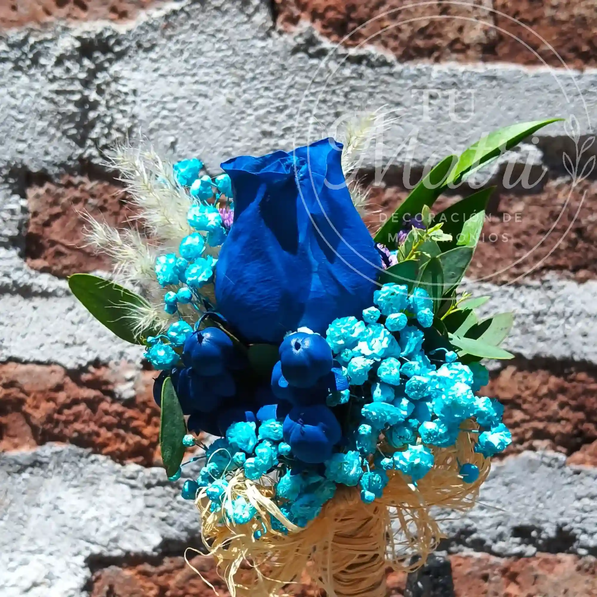 Boutonniere Azul y Celeste 4