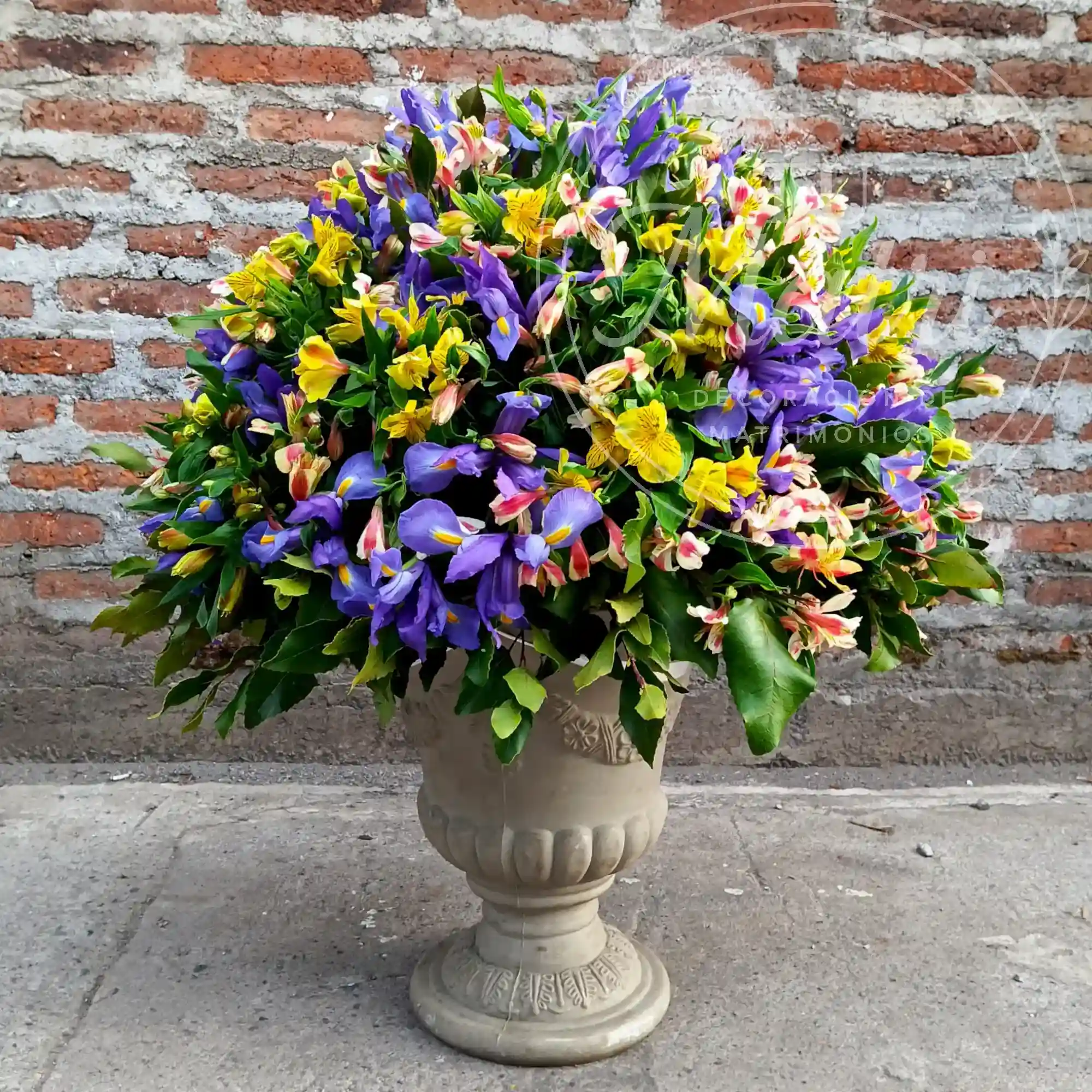 Ánfora amarilla y azul 4