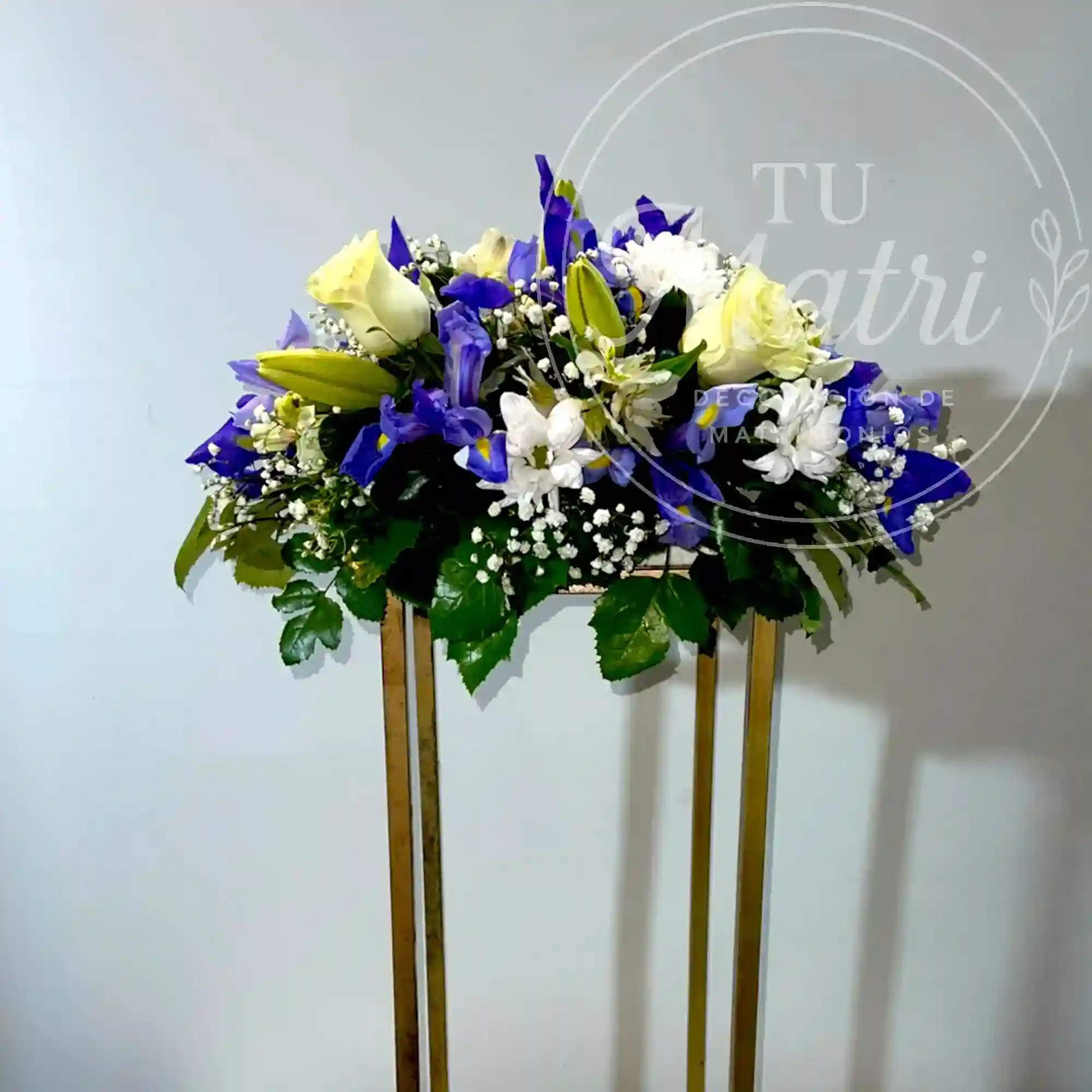 Cojín pequeño Blanco y Azul 3